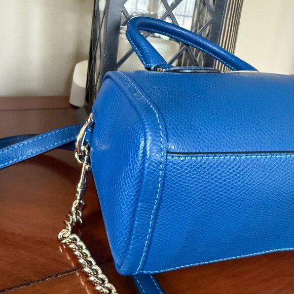 COACH BABY BENNETT SATCHEL CROSSBODY BAG Blue Leather - Picture 4 of 16